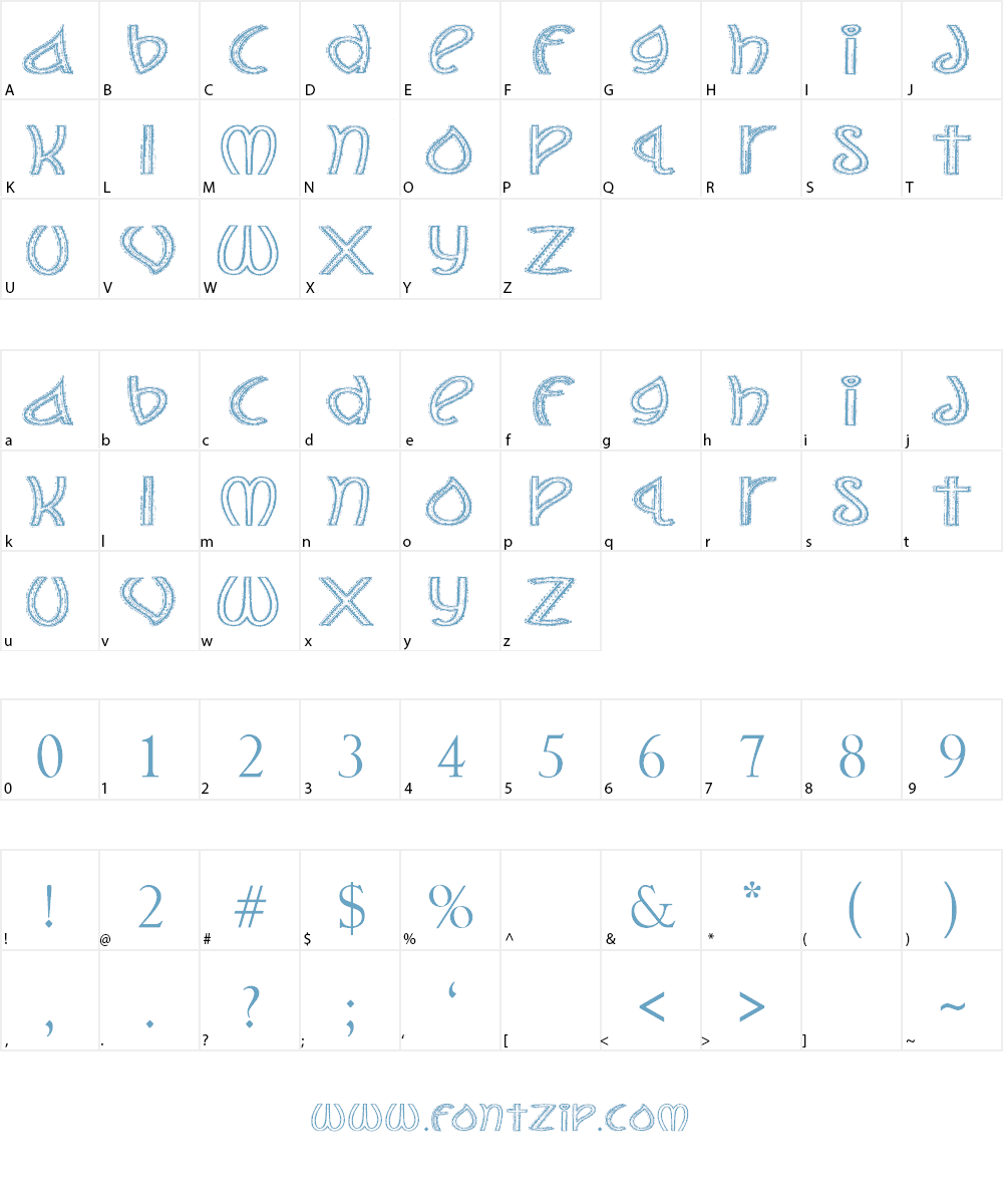 The Jolly Rancher Font Character